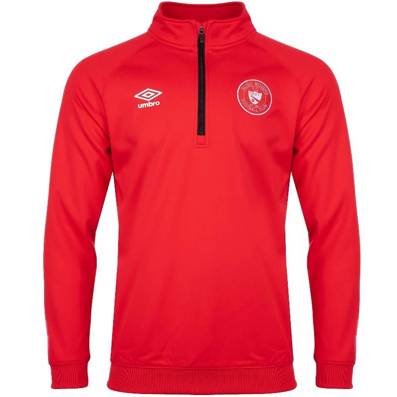 Umbro Sligo Rovers Football 2025 Mens Half-Zip Bonded Fleece Top