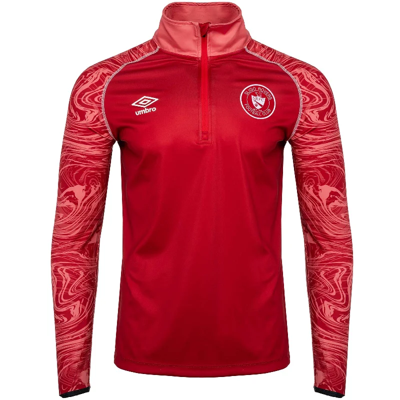 Umbro Sligo Rovers Football 2025 Kids Half-Zip Warm Up Top