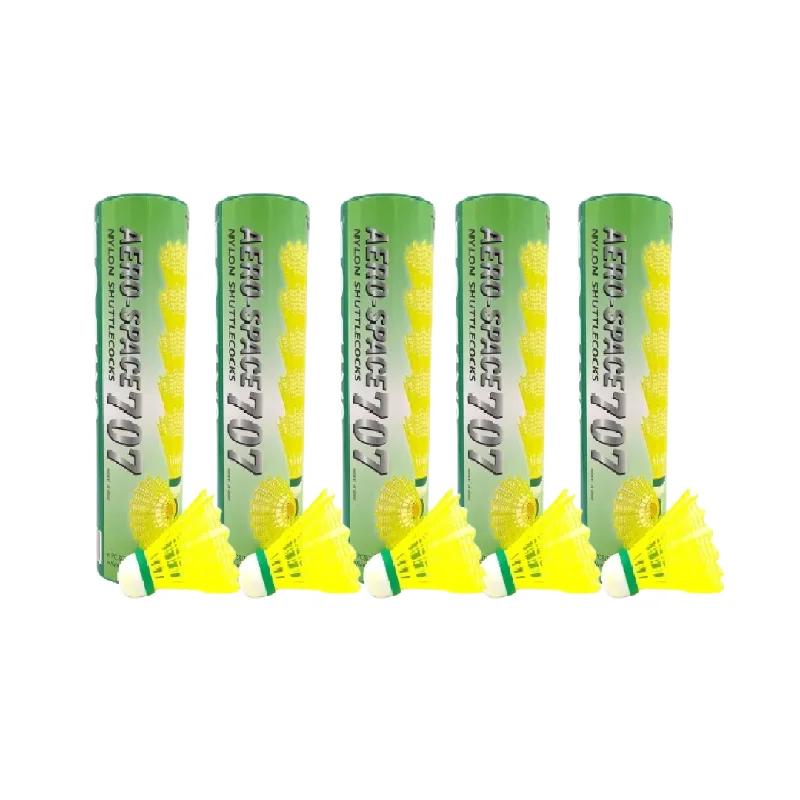 Apacs Aero-Space 707 Nylon Shuttlecock (Green Cap) (Pack of 5)