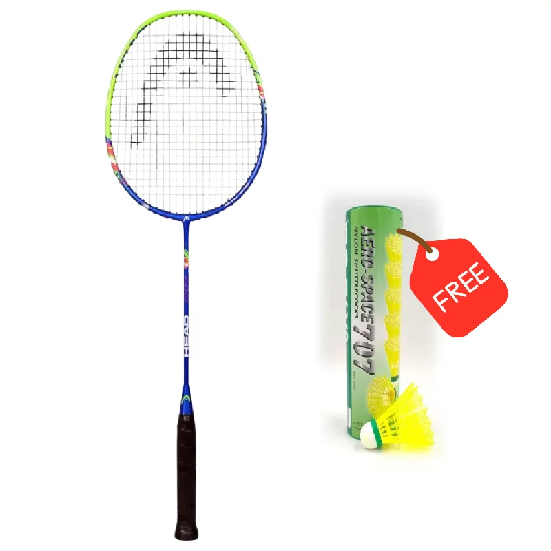 Head Xenon Lite Unstrung Badminton Racquet (Blue/Lime)