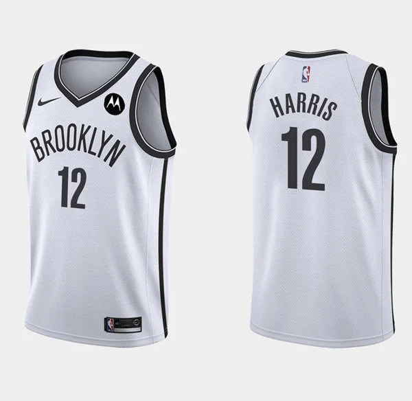 Men's Brooklyn Nets #12 Joe Harris White Stitched Basketball Jersey