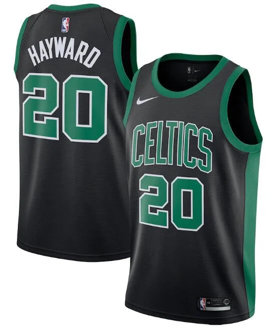 Men's Boston Celtics Black #20 Gordon Hayward City Edition Stitched Basketball Jersey