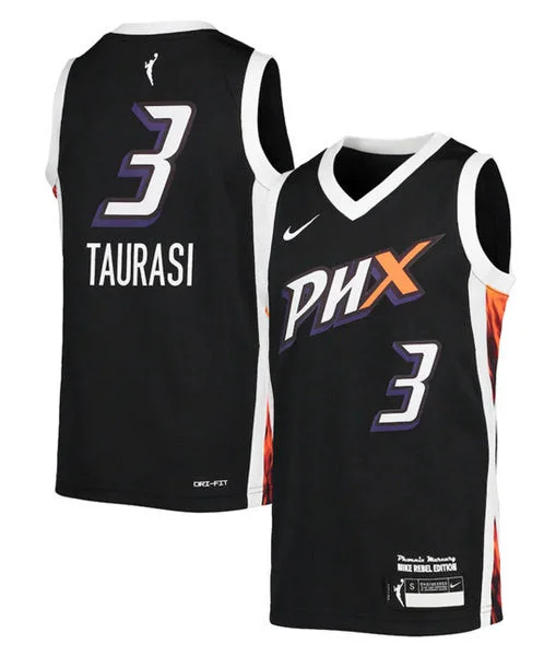 Men's Phoenix Mercury #3 Diana Taurasi Black Stitched Basketball Jersey