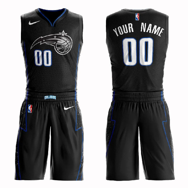 Magic Black 2018-19 City Edition Men's Customized Swingman Basketball Jersey(With Shorts)