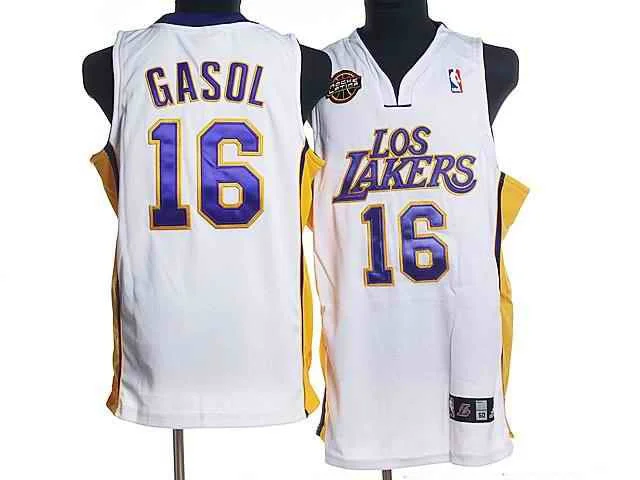 Lakers 16 Pau Gasol Latin Nights White Basketball Jerseys