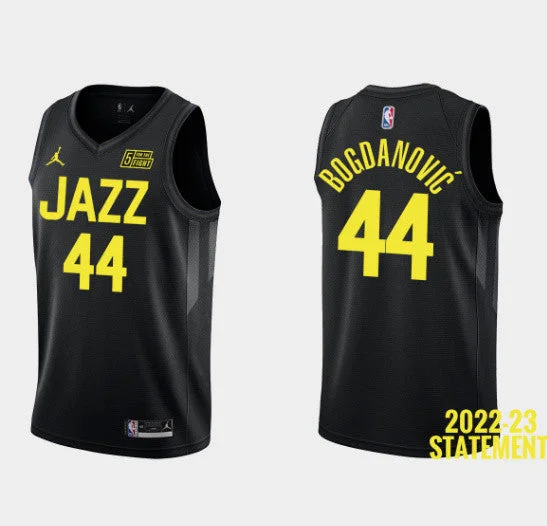 Men's Utah Jazz #44 Bojan Bogdanovic Black 2022/23 Association Edition Stitched Basketball Basketball Jersey