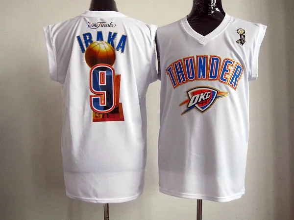 Thunder 9 IBAKA white Champion Edition Basketball Jerseys