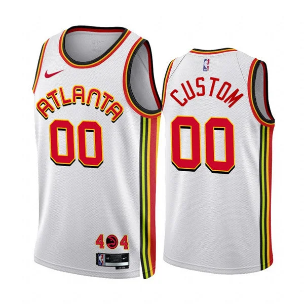 Men's Atlanta Hawks Active Player Custom 2022/23 White Association Edition Stitched Basketball Jersey