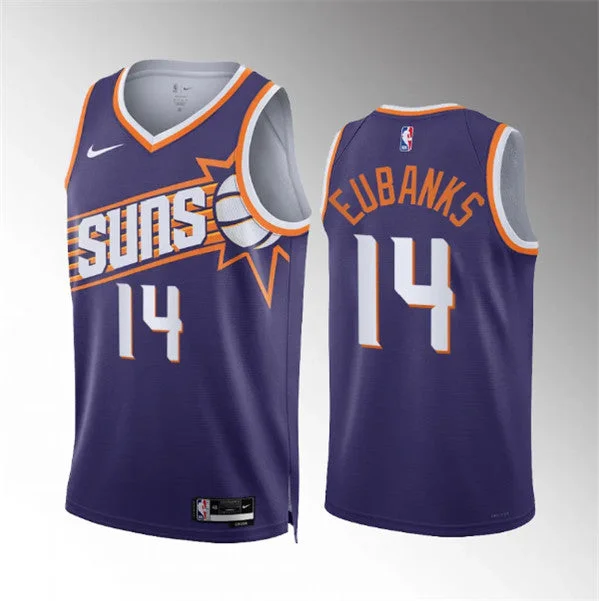 Men's Phoenix Suns #14 Drew Eubanks Purple Icon Edition Stitched Basketball Basketball Jersey