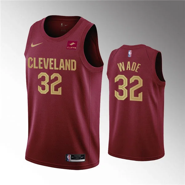 Men's Cleveland Cavaliers #32 Dean Wade Wine Icon Edition Stitched Basketball Basketball Jersey