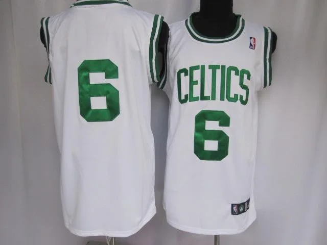 Celtics 6 Bill Russell White Basketball Jerseys