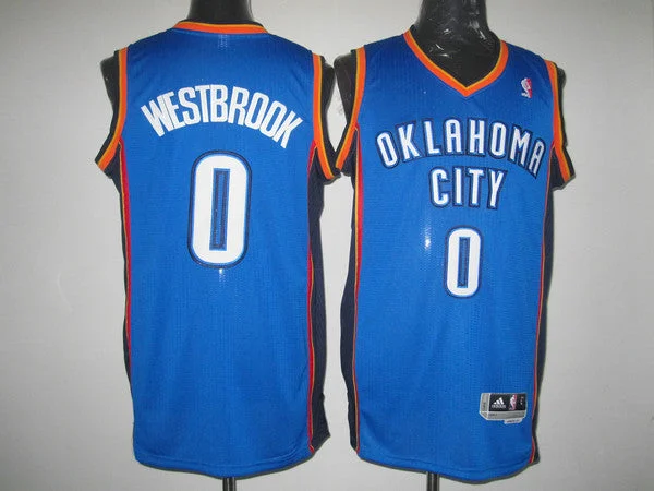 Oklahoma City Thunder 0 WESTBROOK blue AAA Basketball Jerseys