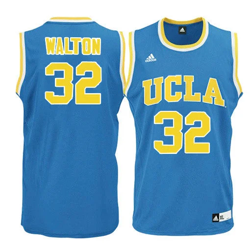 UCLA Bruins Reggie 32 Bill Walton Blue Basketball Jerseys