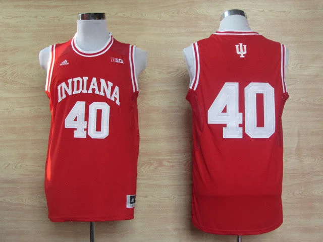 Indiana Hoosiers 40 Cody Zeller red B10 Basketball Jerseys