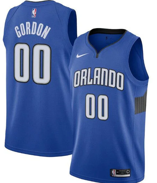 Men's Orlando Magic Royal #00 Aaron Gordon Statement Edition Stitched Swingman Basketball Jersey