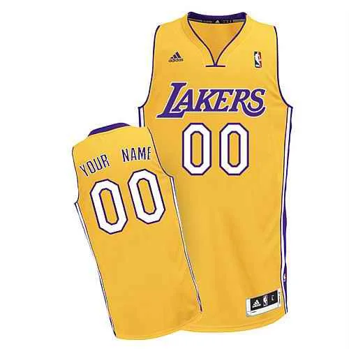 Los Angeles Lakers Custom Swingman yellow Home Basketball Jersey