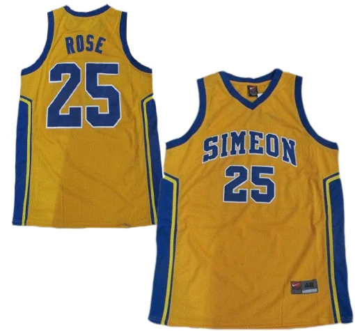 Simeon 25 ROSE yellow Basketball Jerseys