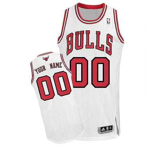 Chicago Bulls Custom white Home Basketball Jersey