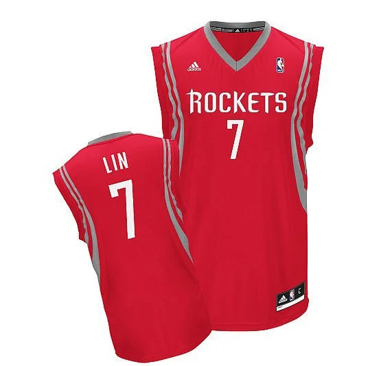 Rockets 7 Lin Red Basketball Jerseys