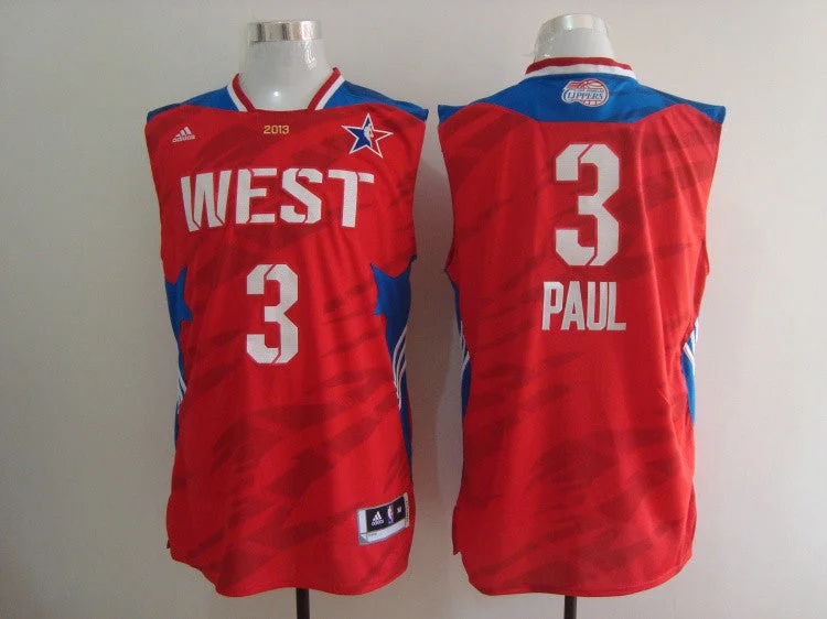 2013 All Star West 3 Paul Red Basketball Jerseys