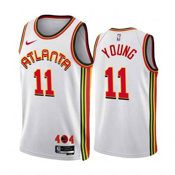 Men's Atlanta Hawks #11 Trae Young 2022/23 White Association Edition Stitched Basketball Jersey