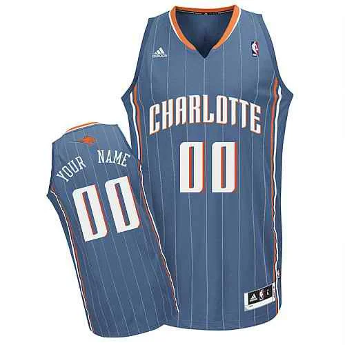 Charlotte Bobcats Custom Swingman blue Road Basketball Jersey