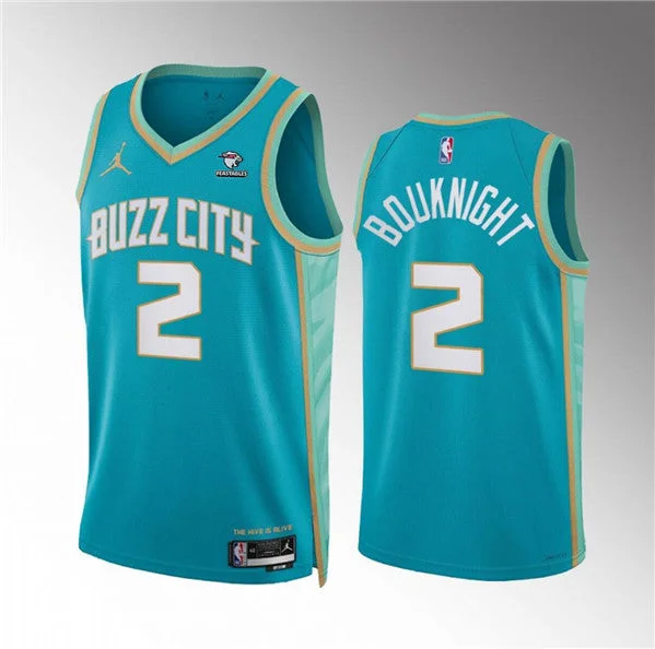 Men's Charlotte Hornets #2 James Bouknight Teal 2023/24 City Edition Stitched Basketball Basketball Jersey