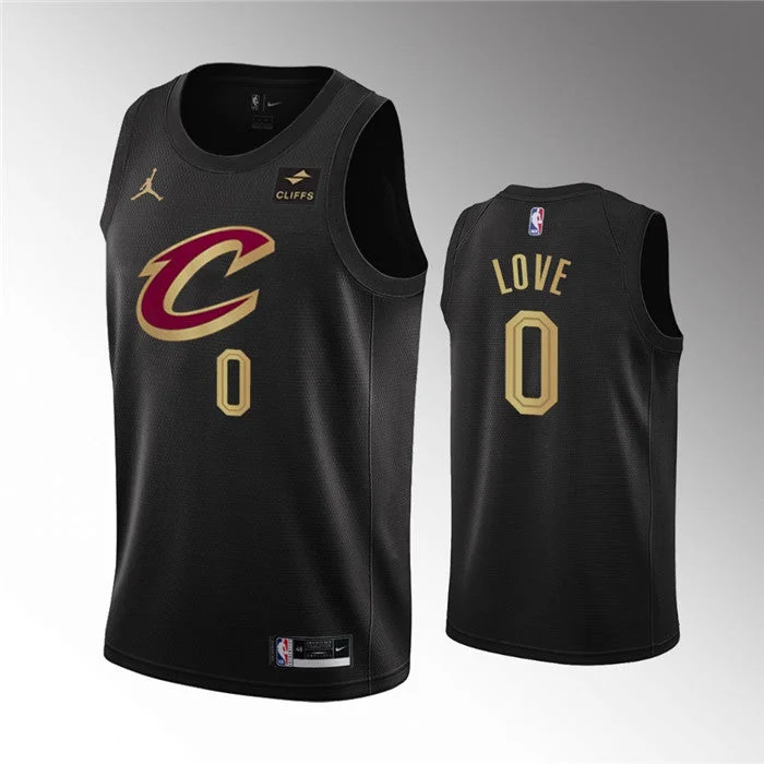 Men's Cleveland Cavaliers #0 Kevin Love Black Statement Edition Stitched Basketball Basketball Jersey