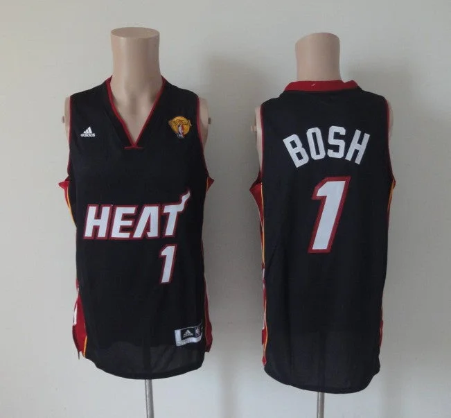 Heat 1 Bosh Black 2013 Finals Edition Basketball Jerseys