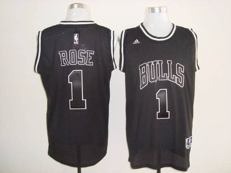 Bulls 1 Rose Black New Basketball Jerseys