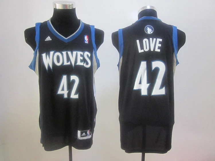 Timberwolves 42 Love Black New Basketball Jerseys