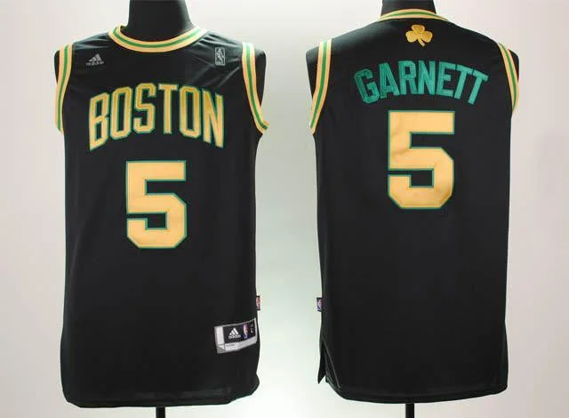 Celtics 5 Garnett Black Basketball Jerseys