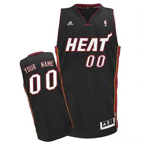 Miami Heat Custom Swingman black Road Basketball Jersey