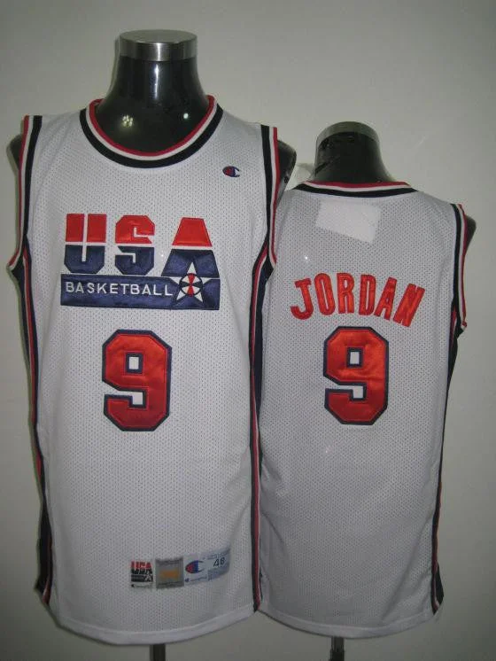 Team USA Basketball 9 Jordan White Basketball Jerseys