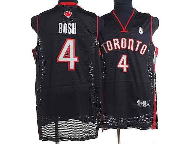 Raptors 4 Chris Bosh Black Fans Basketball Jerseys