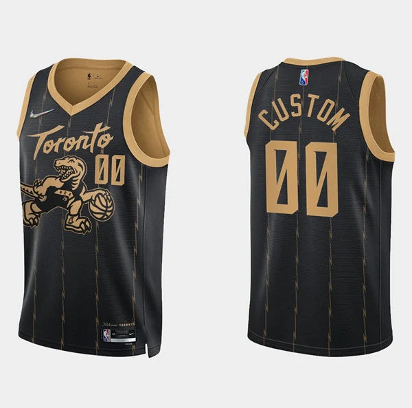 Men's Toronto Raptors Active Custom 75th Anniversary Black City Edition Stitched Basketball Basketball Jersey