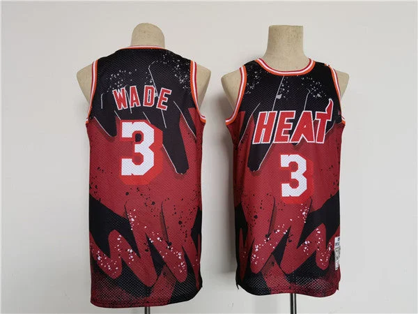 Men's Miami Heat #3 Dwyane Wade Throwback basketball Basketball Jersey