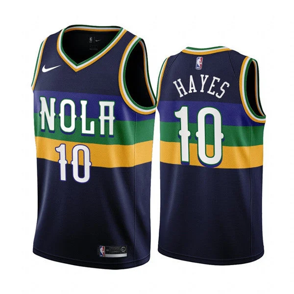 Men's New Orleans Pelicans #10 Jaxson Hayes 2022/23 Black City Edition Stitched Basketball Basketball Jersey