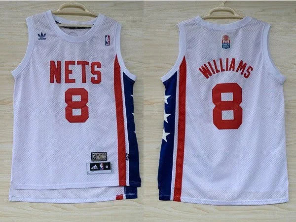 Nets 8 Williams White Swingman Basketball Jerseys