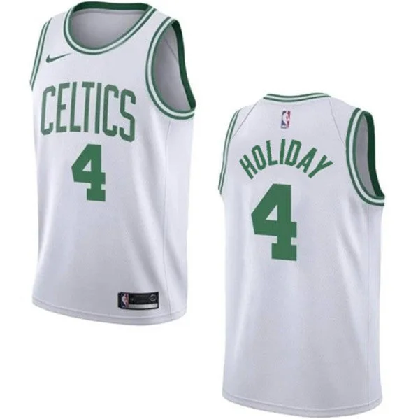 Men's Boston Celtics #4 Jrue Holiday White 2023 Association Edition Stitched Basketball Basketball Jersey