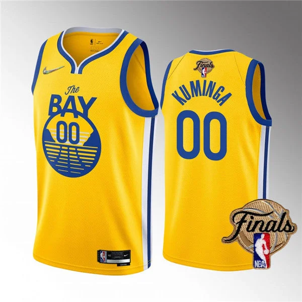 Men's Golden State Warriors Active Player Custom 2022 Yellow Finals Stitched Basketball Jersey