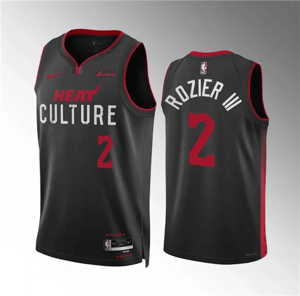 Men's Miami Heat #2 Terry Rozier III Black 2023/24 City Edition Stitched Basketball Basketball Jersey