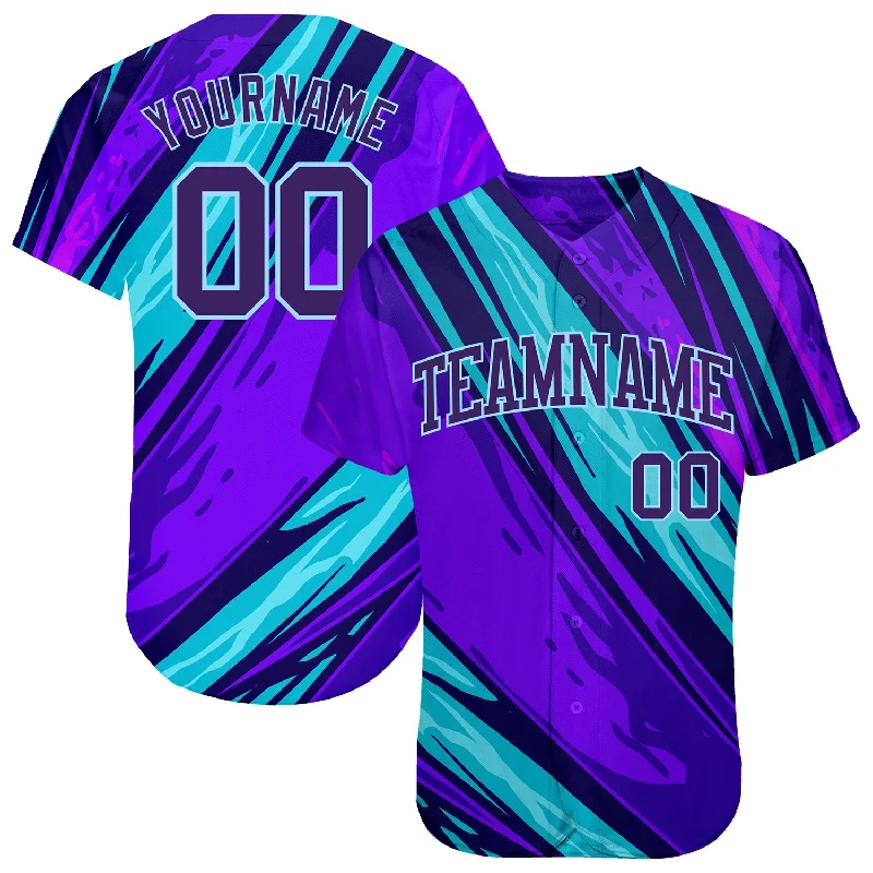 Custom 3D Pattern Design Abstract Pattern For Sport Team Authentic Baseball Jersey