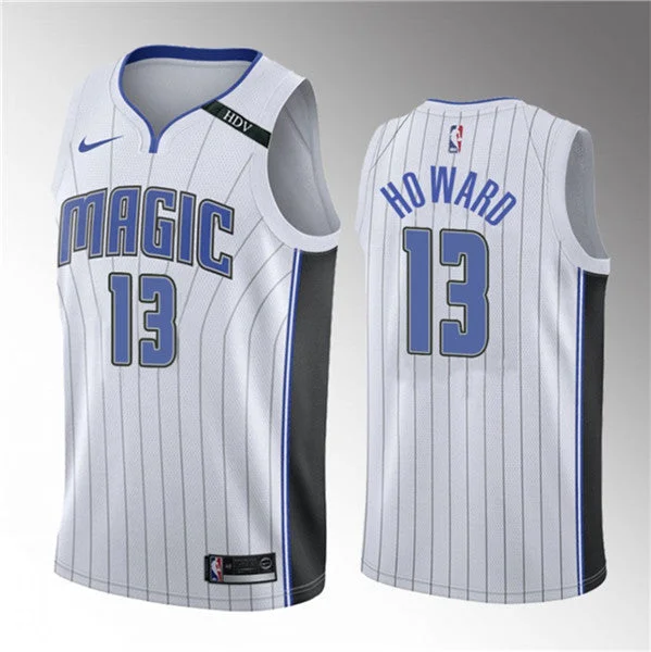 Men's Orlando Magic #13 Jett Howard White 2023 Draft Icon Edition Stitched Basketball Basketball Jersey