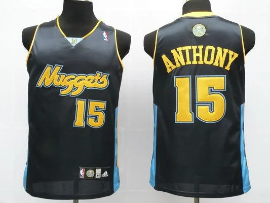 Nuggets 15 Carmelo Anthony Dark Blue Basketball Jerseys