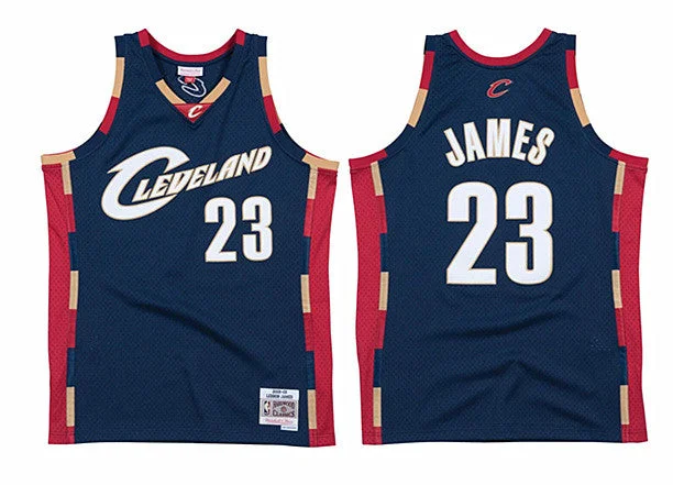 Men's Cleveland Cavaliers #23 LeBron James Navy 2008-09 City Edition Stitched Basketball Jersey