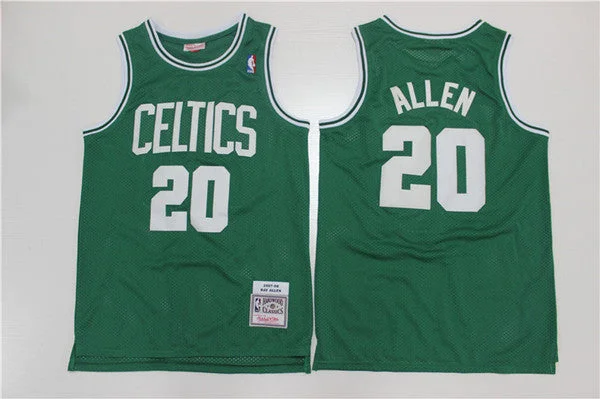 Men's Boston Celtics #20 Ray Allen 2007-08 Green Throwback Stitched Basketball Jersey