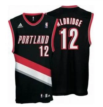 Blazers 12 LaMarcus Aldridge Black Basketball Jerseys