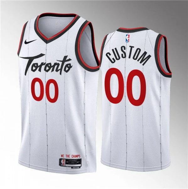 Men's Toronto Raptors Active Player Custom White 2023/24 Association Edition Stitched Basketball Basketball Jersey