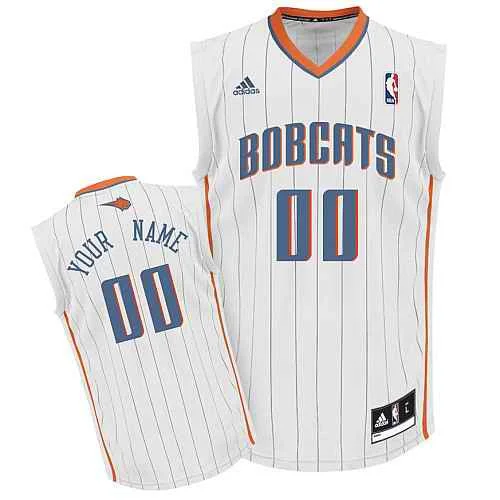 Charlotte Bobcats Custom white Home Basketball Jersey